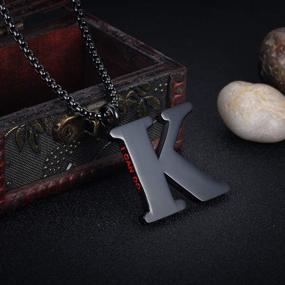 img 2 attached to 👦 Custom Initial Necklaces for Boys: Personalized Alphabet Pendant Jewelry