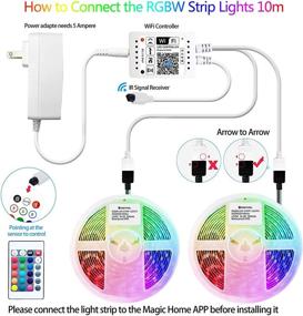 img 1 attached to 🌈 GIDEALED Smart WiFi RGBW LED Controller: Voice/APP Control, Compatible with Alexa & Google Assistant