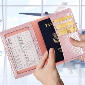 img 2 attached to LUKETURE Passport Vaccine Leather Protector Travel Accessories for Passport Wallets
