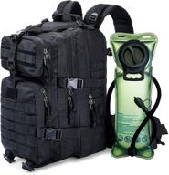 🎒 sharkmouth 40l tactical hydration backpack: a must-have military pack with 2.5l water bladder for hiking, running - ideal for men, women, and kids логотип