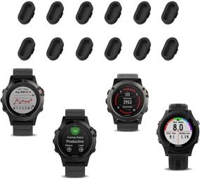 img 1 attached to 🔌 Заглушка для пыли KELIFANG Garmin Fenix 5, 5S, 5X Plus, силиконовый защитный кожух для порта зарядки - 12 штук