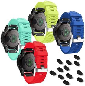 img 3 attached to 🔌 Заглушка для пыли KELIFANG Garmin Fenix 5, 5S, 5X Plus, силиконовый защитный кожух для порта зарядки - 12 штук