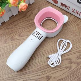 img 1 attached to 🐱 BESPORTBLE Cat Ears Design Mini Bladeless Fan: Portable Handheld Air Cooling Fan for Summer - USB Charging, White