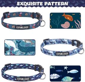 img 2 attached to 🐶 Stylish 3-Pack Cute Dog Collars for Small to Medium Dogs in Summer Ocean Design - Adjustable & Cozy Puppy Collar Set with Marine Touch