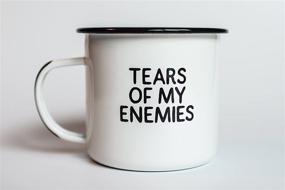 img 3 attached to 🔥 Tears of My Enemies" Enamel Coffee Mug - Ideal for Sarcastic Individuals; Men, Women, Fathers, Boyfriends, Sons, Military Personnel, Coworkers - Great Birthday, Valentine's, Christmas, and Father's Day Gift