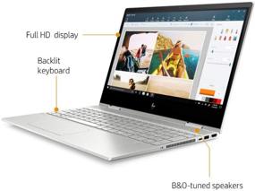 img 2 attached to 🖥️ HP Envy X360 2-in-1 Touchscreen Laptop 15.6" FHD i7-10510U Business PC, 32GB RAM, 1TB SSD, Quad-Core up to 4.90 GHz, USB-C, Fingerprint, Backlit Keyboard, B&O Speakers, Webcam, Windows 10