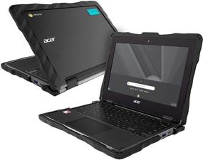 img 4 attached to Gumdrop DropTech Case for Acer Chromebook Spin 511 R752TN - Black, Rugged, School-Ready, Shock-Absorbing, Extreme Drop Protection - Laptop 2-in-1