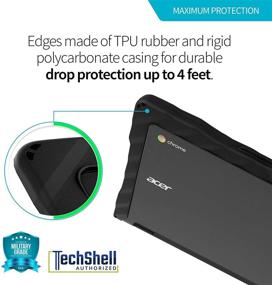 img 2 attached to Gumdrop DropTech Case for Acer Chromebook Spin 511 R752TN - Black, Rugged, School-Ready, Shock-Absorbing, Extreme Drop Protection - Laptop 2-in-1