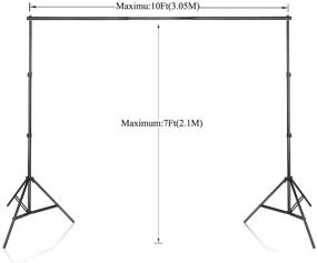 img 3 attached to Upgrade Your Studio Setup with the SLOW DOLPHIN 10Ft Adjustable Backdrop Support System Kit