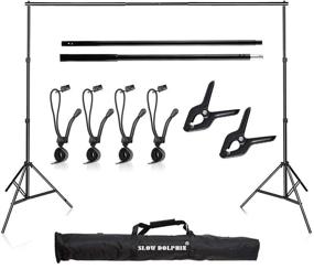 img 4 attached to Upgrade Your Studio Setup with the SLOW DOLPHIN 10Ft Adjustable Backdrop Support System Kit