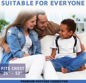 img 2 attached to Universal Posture Corrector: Adjustable Back Brace for Men and Women, Clavicle Support, Pain Relief for Neck, Back & Shoulder