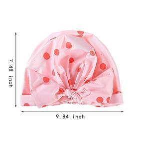 img 1 attached to iSPECIAL Luxury Waterproof Shower Cap for Women with Long Hair - Reusable & Adjustable, Elegant Double Layer Bathing Cap