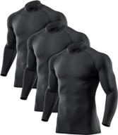 🔥 high-performing athlio men's thermal compression shirts: stay warm and agile in winter sports & running activities - available in 1, 2, or 3 pack logo