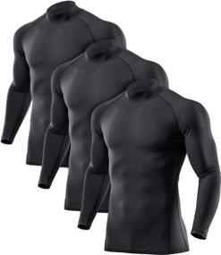 img 4 attached to 🔥 High-Performing ATHLIO Men's Thermal Compression Shirts: Stay Warm and Agile in Winter Sports & Running Activities - Available in 1, 2, or 3 Pack