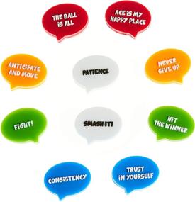 img 4 attached to 🎾 BusyBee Tennis Vibration Dampener (10 Pack) - Unique Tennis Gift with 10 Motivational Slogans for Kids, Women, and Players