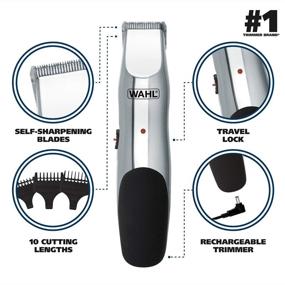 img 3 attached to 🧔 Wahl Clipper Groomsman Trimmer Kit #9916-817 for Men - Perfect Holiday Gift with Rechargeable Function, Ideal for Beard, Mustache, Stubble Grooming – Proficiently Used by Professionals