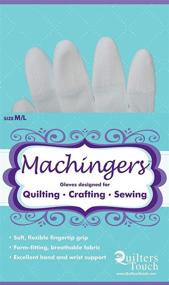 img 3 attached to 🧤 Enhance Your Free-Motion Sewing Experience with Machingers Quilting Support Gloves by Quilter's Touch – Medium/Large