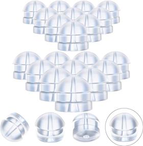 img 4 attached to Hamburger Shaped Earring Safety Backs - 100 Pieces of Secure Locking Silicone Earring Backs for Jewelry Accessories, 2 Sizes