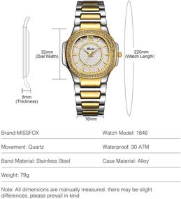 img 1 attached to GOLDEN HOUR Rhinestone Waterproof Wristwatch