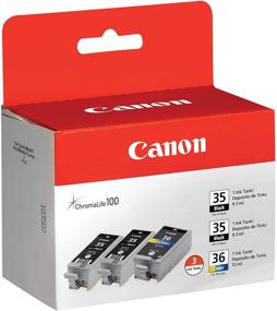 img 2 attached to 🖨️ Canon PGI-35/CLI-36 2 черных и 1цветной набор совместим с iP100, iP110 - высококачественные чернила для оптимальной печати