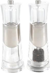 img 1 attached to 🧂 Premium Cole and Mason Bobbi Salt and Pepper Mill Set: Brushed Chrome and Clear Acrylic | Best Kitchen Grinder Duo for Every Culinary Delight