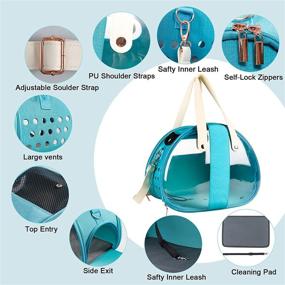 img 2 attached to Versatile and Collapsible Pet Carrier for Small Dogs, Cats, Rabbits - Perfect for Travel, Hiking, and Outdoor Adventures