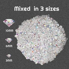 img 3 attached to 💎 Favoby 4000 Pcs Bling Diamond Acrylic Gem Table Scatter: Perfect Wedding Decoration - AB White Acrylic Diamonds Rhinestones Vase Fillers for Birthday, Baby Shower, and Party Tables