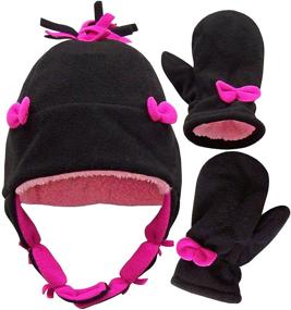 img 4 attached to 🧥 Stylish Little Sherpa Fleece Accessories for Girls with NIce Caps