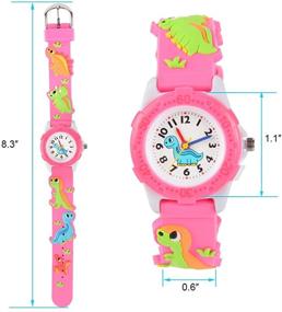 img 2 attached to Venhoo Waterproof Silicone Children Child Pink Girls' Watches