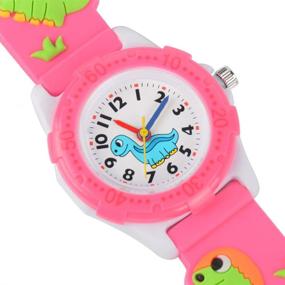 img 1 attached to Venhoo Waterproof Silicone Children Child Pink Girls' Watches
