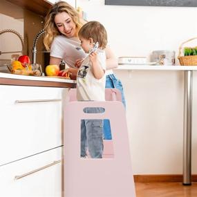 img 3 attached to 🍽️ Adjustable Kitchen Platform Guardrail: Standing Home Store for Children
