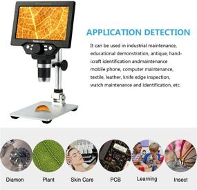 img 1 attached to High-Resolution 7 Inch LCD Digital USB Microscope with 32G TF Card and 12MP Camera - 1-1200X Magnification - Ideal for Circuit Board Repair, Soldering, PCB Examination, and Coin Inspection