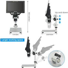 img 2 attached to High-Resolution 7 Inch LCD Digital USB Microscope with 32G TF Card and 12MP Camera - 1-1200X Magnification - Ideal for Circuit Board Repair, Soldering, PCB Examination, and Coin Inspection