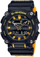 ⌚ g-shock ga900a-1a9 черно-жёлтые унисекс часы - один размер логотип