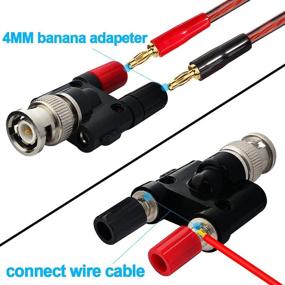 img 2 attached to 🔌 BNC мужской разъем на двойной 4-мм женский разъем банановых гнезд связывания разъема постов RF коаксиальный разъединитель коннектор BNC банановый адаптер (упаковка из 2 штук) - Усиленный SEO