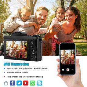 img 2 attached to 📸 Toberto Цифровая камера 4K: Full HD 48MP 1080P видеокамера с WiFi, 3,5-дюймовым IPS-сенсорным экраном и широкоугольным объективом - идеально подходит для фотографии, ведения блога на YouTube и многого другого!