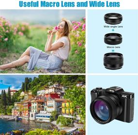 img 3 attached to 📸 Toberto 4K Digital Camera: Full HD 48MP 1080P Camcorder with WiFi, 3.5” IPS Touch Screen and Wide Angle Lens – Perfect for Photography, YouTube Vlogging, and More!