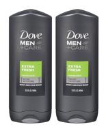 🚿 dove men+care extra fresh body wash twin pack, 13.5 oz logo
