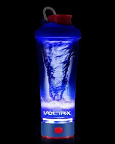 img 3 attached to VOLTRX Electric Shaker Bottle - VortexBoost Portable USB C Rechargeable Protein Shake Mixer, BPA Free, Colored Light Base, 24 oz Blue