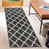 🖤 shacos extra long doormat indoor outdoor - 20x59 inch runner rug for entryway kitchen, non slip washable floor mat, black логотип