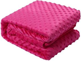 img 3 attached to 🛌 Weighted Blanket with Removable Duvet Cover - Ultra Soft Minky Dot (48"x72")