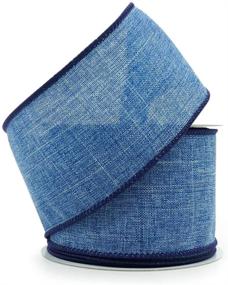 img 3 attached to CT CRAFT LLC Plain Denim Faux Jute Burlap Wired Ribbon – Perfect for Gift Wrapping, Crafting, Decoration, and DIY Projects (2.5 inch x 10 Yards)