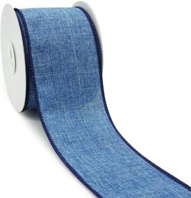 img 4 attached to CT CRAFT LLC Plain Denim Faux Jute Burlap Wired Ribbon – Perfect for Gift Wrapping, Crafting, Decoration, and DIY Projects (2.5 inch x 10 Yards)