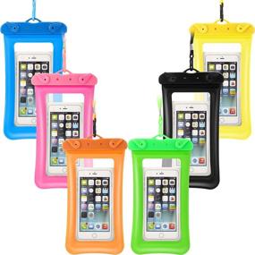 img 4 attached to 6 Piece Floatable Waterproof Phone Pouch: Keep Your Phone Dry and Afloat with Universal Cellphone Dry Bag Case in Vibrant Colors!