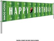 🏈 game day football birthday party banner | large sports party decorations | football backdrop hanging decor (9.8 x 1.5 feet) логотип