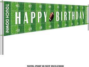 img 4 attached to 🏈 Game Day Football Birthday Party Banner | Large Sports Party Decorations | Football Backdrop Hanging Decor (9.8 x 1.5 feet)