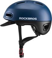 🚴 rockbros adult bike bicycle helmet: advanced safety & style for urban commuters with rear light logo