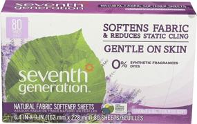 img 4 attached to Seventh Generation Lavender Fabric Softener Sheets - 80 Count