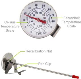 img 3 attached to 🥛 Premium Milk Thermometer for Steaming - Perfect for Coffee, Cheese & Yogurt Making | Includes Clip and 165mm Probe Length