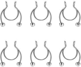 img 2 attached to JOFUKIN Stainless Flexible Horseshoe Piercing Women's Jewelry
